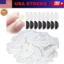 20/40 Pcs Adhesive Anti-slip Silicone Nose Pads Gasket Stick On For Eyeglasses