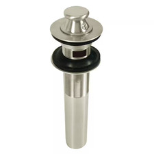 Fauceture 17-Gauge Lift and Turn Bathroom Sink Drain in Brushed Nickel with Over