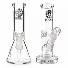 9MM THICK Wall 10 INCH Water Pipe Clear Glass 50mm Beaker Hookah USA