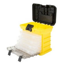 Durable Plastic Storage Tool Crafts or Beads Removeable Trays Compartments