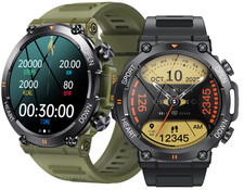 Military Smart Watch for Men Answer /Make Call Rugged Heart Rate Fitness Tracker