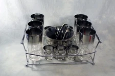 Vintage Mid Century Dorothy Chrome Glass Caddy / Holder Only