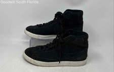 Nike Kids Blazer Mid Black White Mid Top Lace-Up Sneaker Shoes Size 7Y