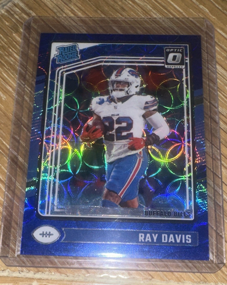 2024 Panini Donruss Optic - Rated Rookie Ray Davis #283 Blue Scope Prizm (RC)