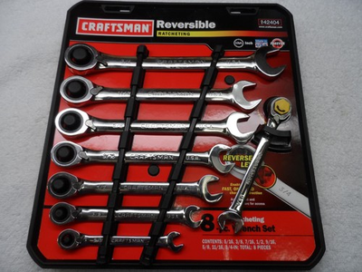 #ad #ad Craftsman Standard SAE Reversible Ratcheting Wrench Set USA NOS 8 pcs PN 42404 $279.93