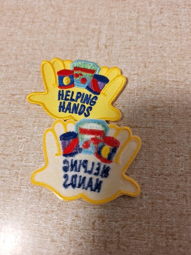 Helping Hand Iron On Girl Boy Cub Fun Patches Scouts