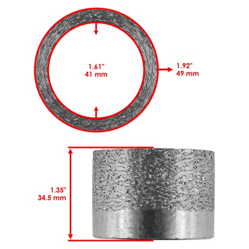Muffler Exhaust Gasket for Yamaha YFZ450R / YFZ450RSE 2009 2010 2011 2012 2013 - Bild 2 von 7