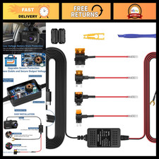 12V-24V Hardwire Kit for Dash Cam, GPS  Radar Detectors - Type-C USB, 13ft Cord