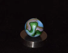 JABO/DAS ⏩Blue Racer Green👽Adventure Swirl Toy Marble Size .687"=11/16" Mint