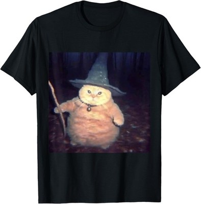 Wizard Cat Weird Funny Halloween Cat Meme T-Shirt unisex T-Shirt