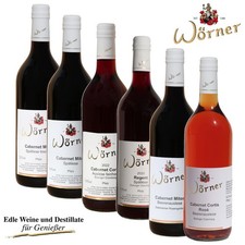 W&Ouml;RNER edle Weine: 6 Fl. Wein Pr&auml;dikatswein rot/ros&eacute; Probierpaket - Weinprobe