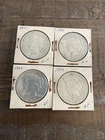 Lot of 4 Peace Silver Dollars - 1922,1923,1924,1924 Coins 90% Silver