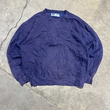 Vtg 90s Russell Athletic Blank Sweatshirt Medium Blue Mens Crewneck Streetwear