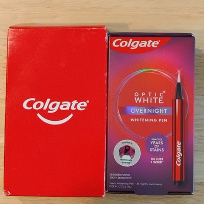 Colgate Optic White Overnight Teeth Whitening Hydrogen Peroxide Gel Pen -...