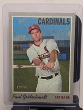 2019 Topps Heritage #8 Paul Goldschmidt 1970 Cloth Stickers St. Louis Cardinals