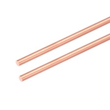2Pcs 99.99 Pure Copper Round Rod, 2.6mm / 0.1" Dia 12.6" Length for DIY