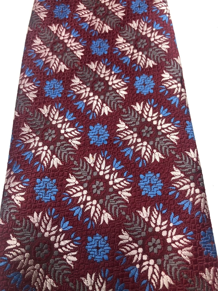 ВИНТАЖНЫЙ LIEBERT МУЖСКОЙ ГАЛСТУК КРАСНЫЙ С СЕРЫЙ СИНИЙ БЕЛЫЙ 4,5 X 56 - Изображение 3 из 4