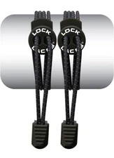 Lock Laces Elastic No Tie Shoelaces, One Size - Black