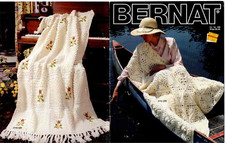 Bernat American Heirlooms II Afghan Crochet Pattern Booklet 1987 VTG 8 Afghans
