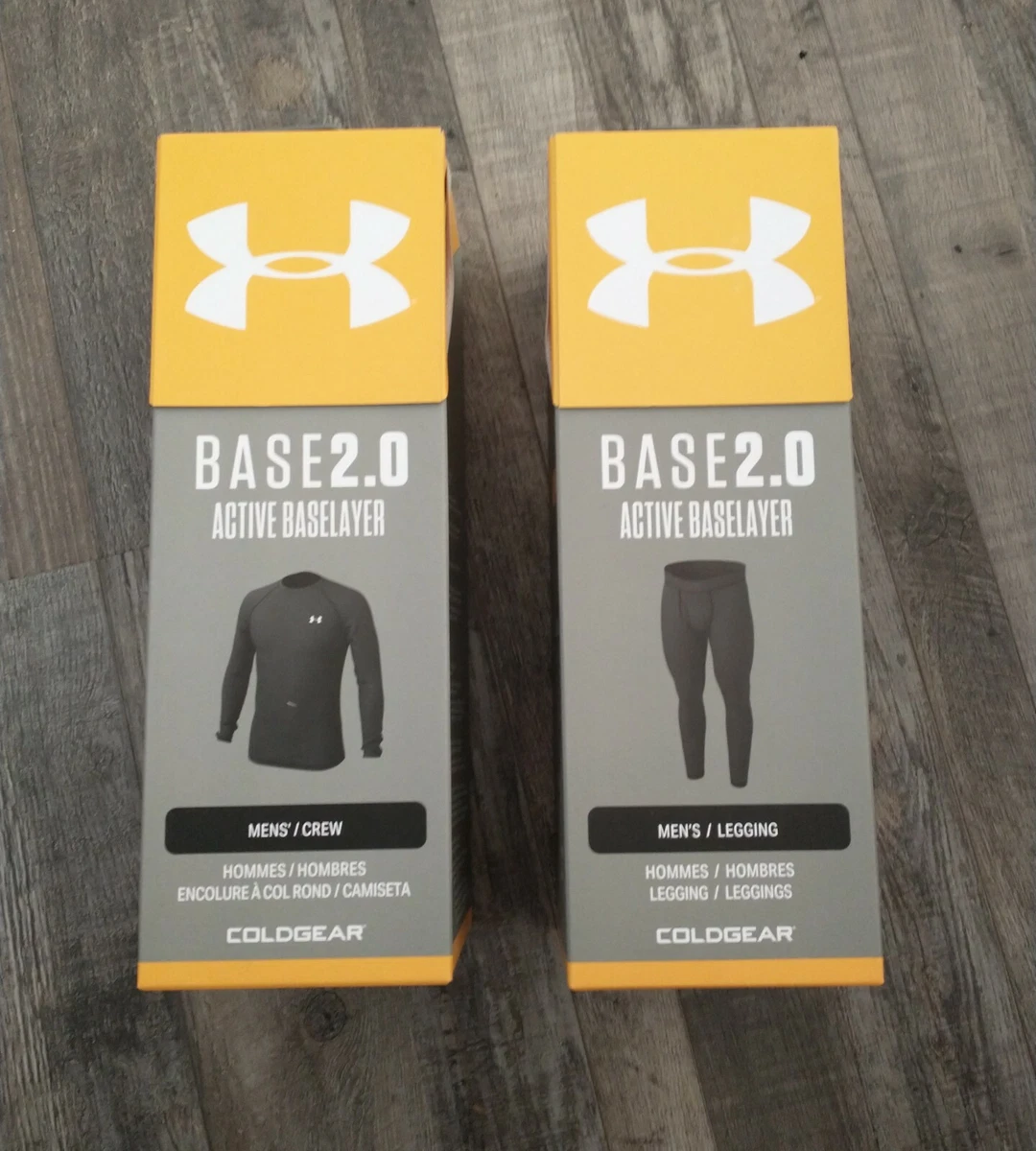 Under Armour ColdGear Men's Base 2.0 Baselayer Set Crew & Leggings Black  Size S