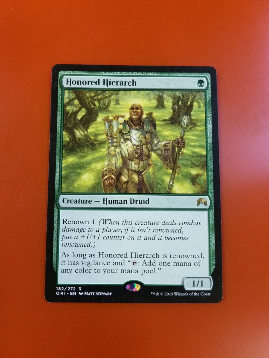 Honored Hierarch 1x FOIL ORI MTG Magic Origins Rare MINT green Honored Hierarch 1x FOIL ORI MTG Magic Origins Rare MINT green