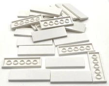 Lego 25 New White Tiles 2 x 6 Flat Smooth Pieces