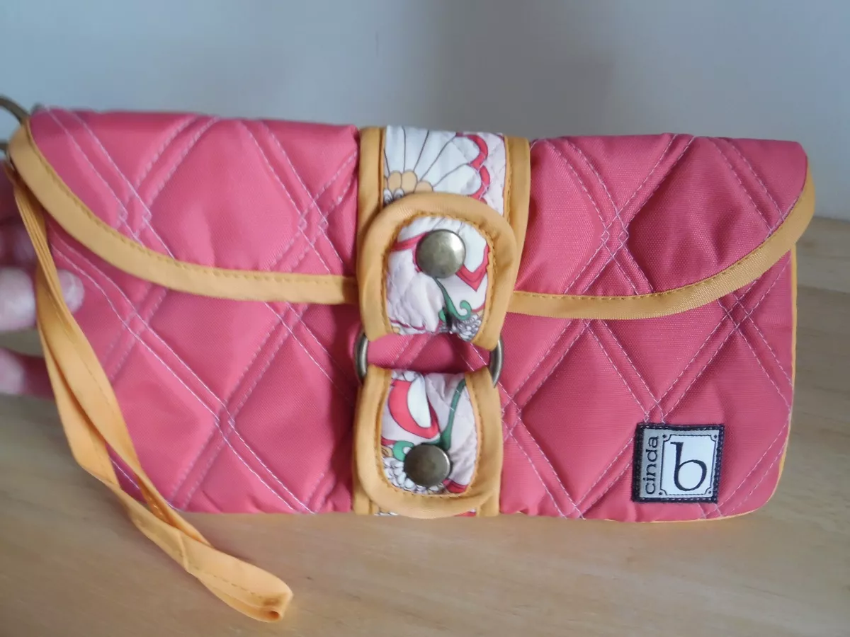Cinda b Wristlet/Clutch in Bella Fiore Raspberry Pattern, Excellent  Condition | eBay