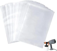 Paint Sprayer Bags 50 Pcs Disposable Clear Spray Gun Bags Sprayer Cup Caniste...