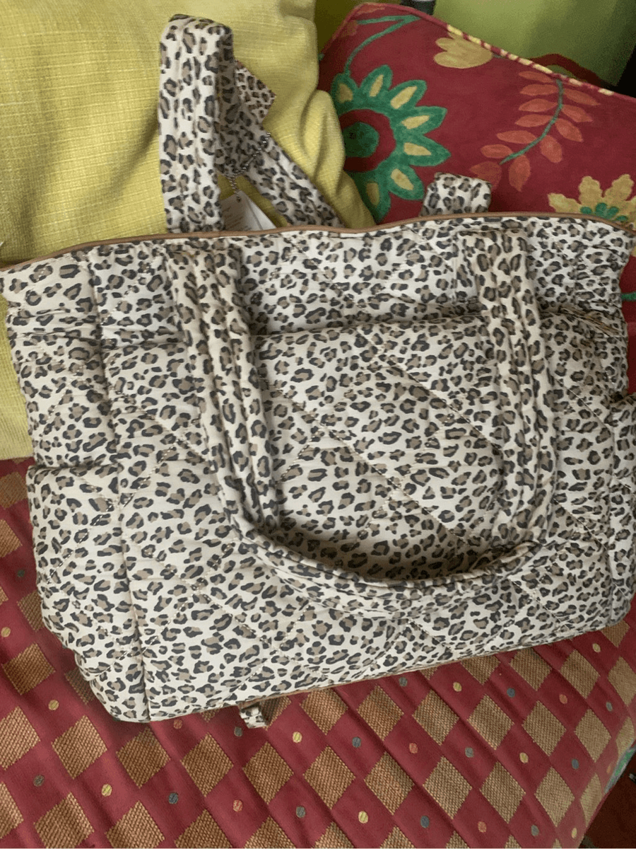NWT BEIS x Elsa Hosk Quilted Tote Diaper Bag in Wild Child  display picture 3
