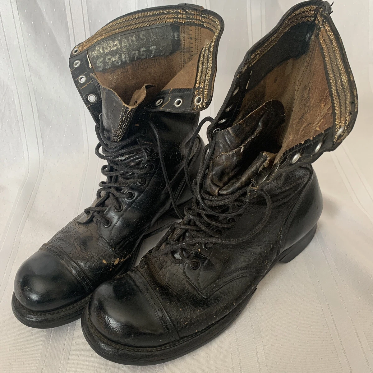 mens distressed black leather boots