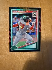 2025 Donruss Baseball - Christian Moore - #145 Optic Black Pandora Prizm SSP