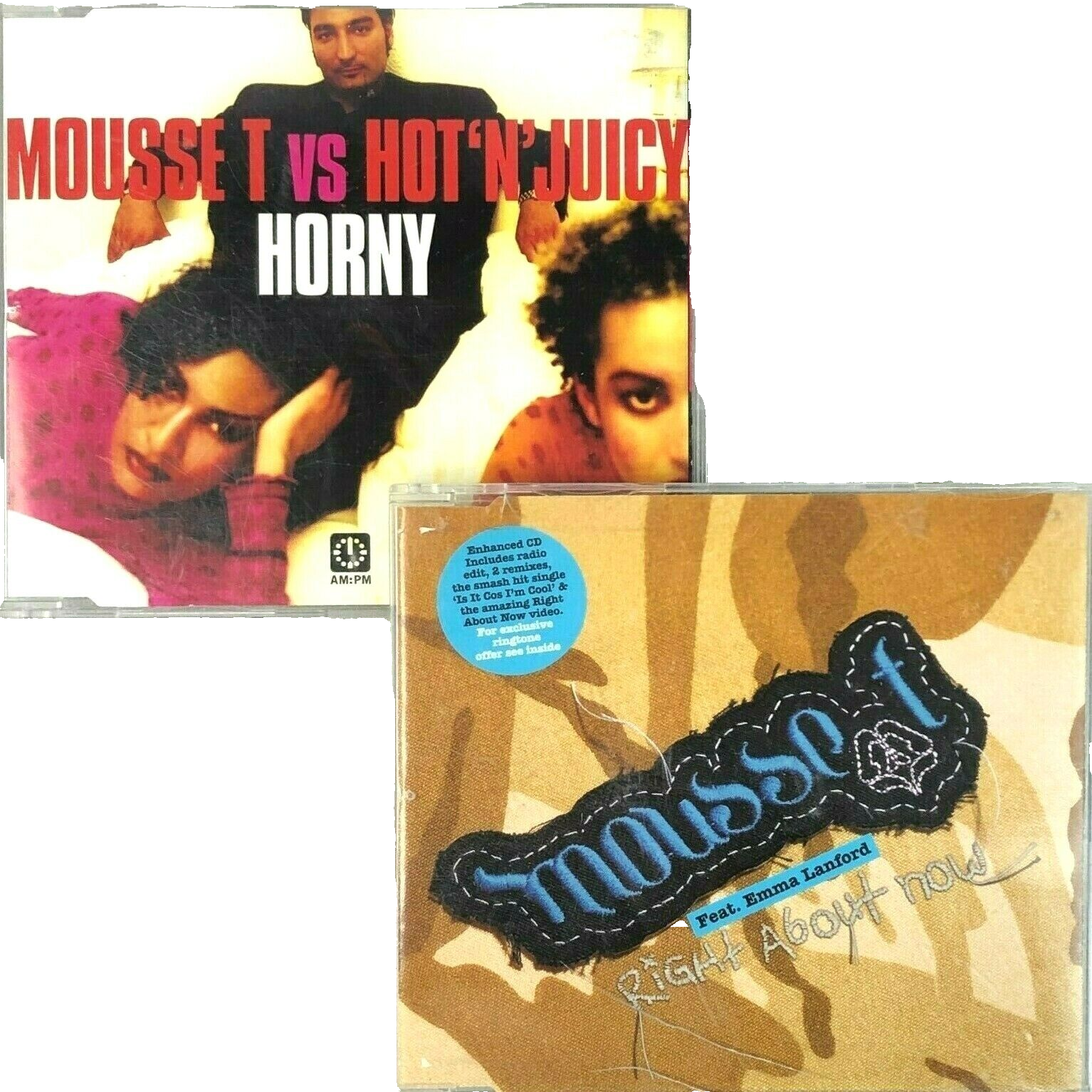 Mousse T Hot N Juicy 2 CD Bundle Emma Langford Horny + Right Now ECD UK Maxis-image