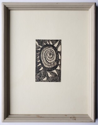 Zeichnung Federzeichnung Abstrakt Art Brut Madge Gill 1940