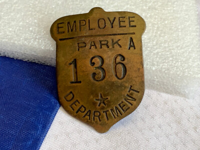Vtg Park A Department #136 Employee Badge ID Pin Pinback | eBay