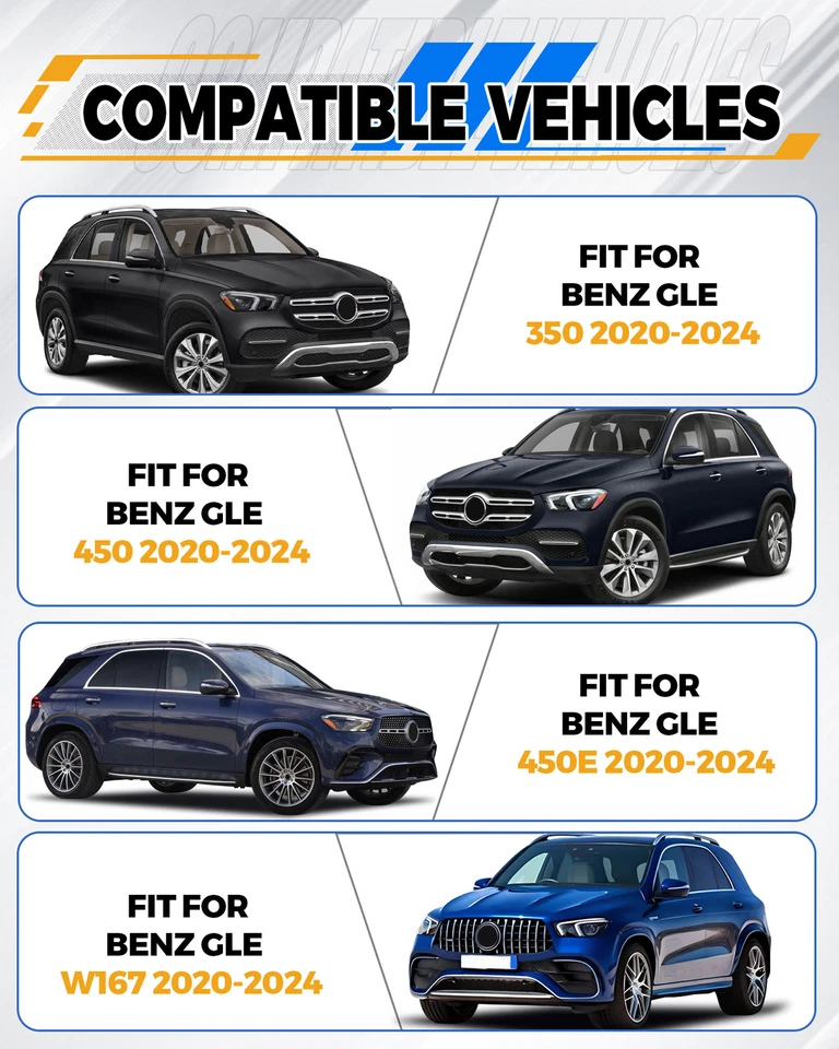 estriberas peldaños laterales para Mercedes Benz GLE W167 GLE350/450/450e 2020-2025 Foto 2 de 4