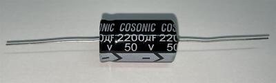 Cosonic, Alu Elko, TT-Serie, axial, 105°C (Kap. Span. Abmess. und Menge wählbar)