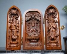 4'' Old Chinese Boxwood Carved