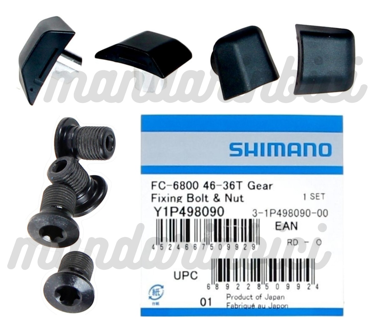 Shimano Ultegra 6800 Chainring Fixing Bolts & Nut Set of 4 NIB