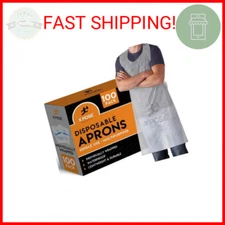 Xpose Safety Plastic Disposable Aprons for Cooking Individually Packaged Durable
