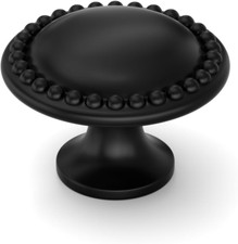 10 Pack Black Cabinet Knobs Solid Matte Black Dresser  Drawer Knobs Zinc Alloy