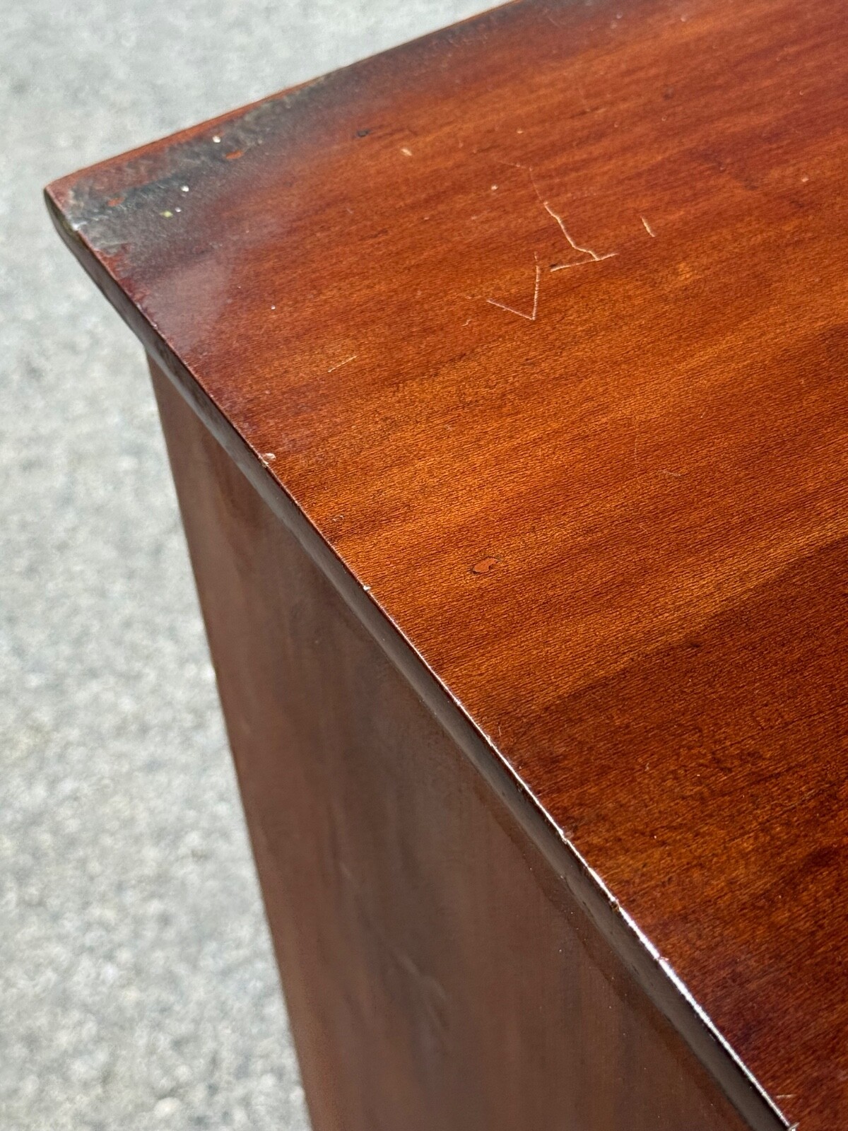 Antique Cherry Hepplewhite inlaid dresser chest of drawers 1800 Mid Atlantic