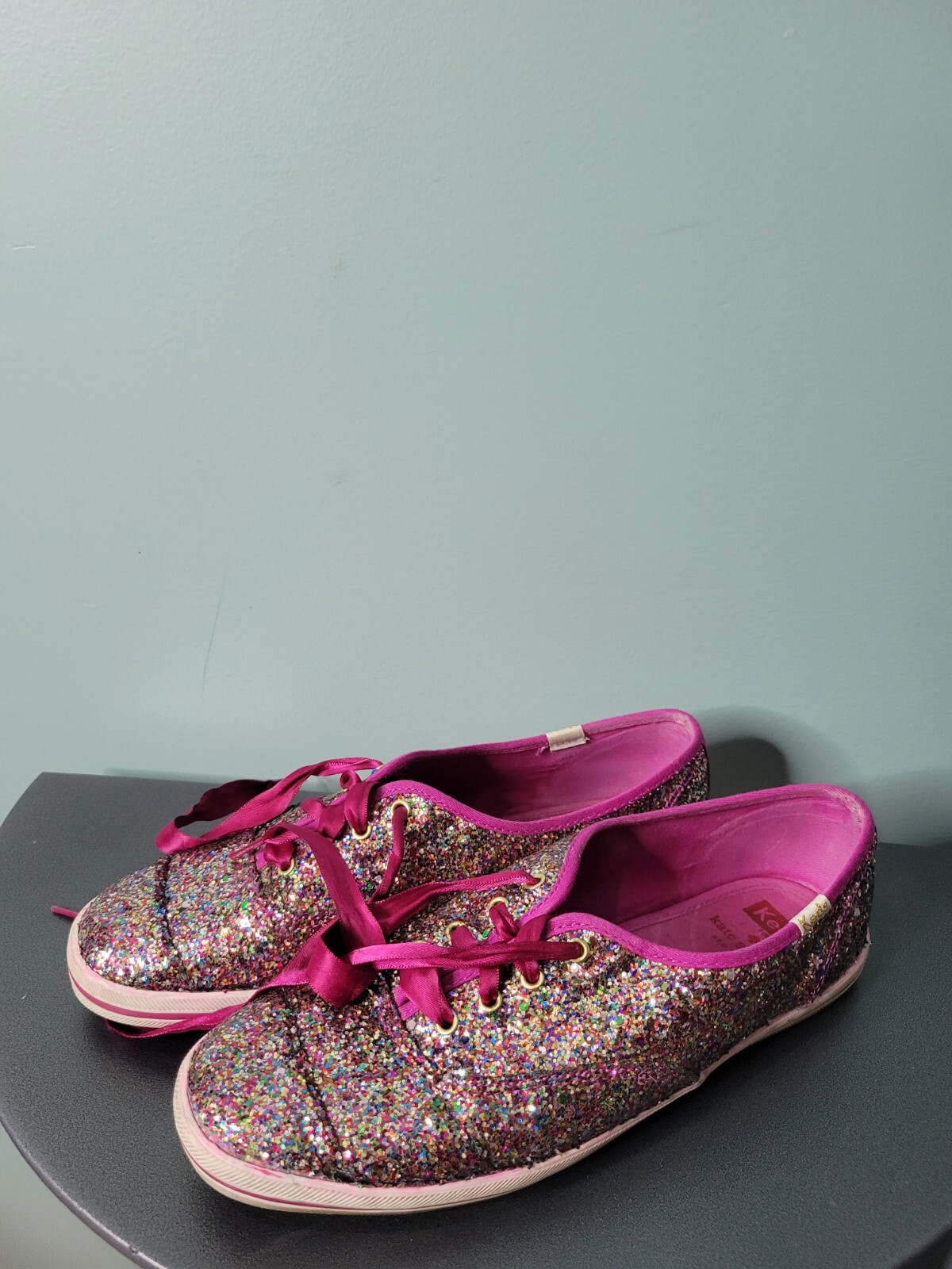 kate spade keds red glitter
