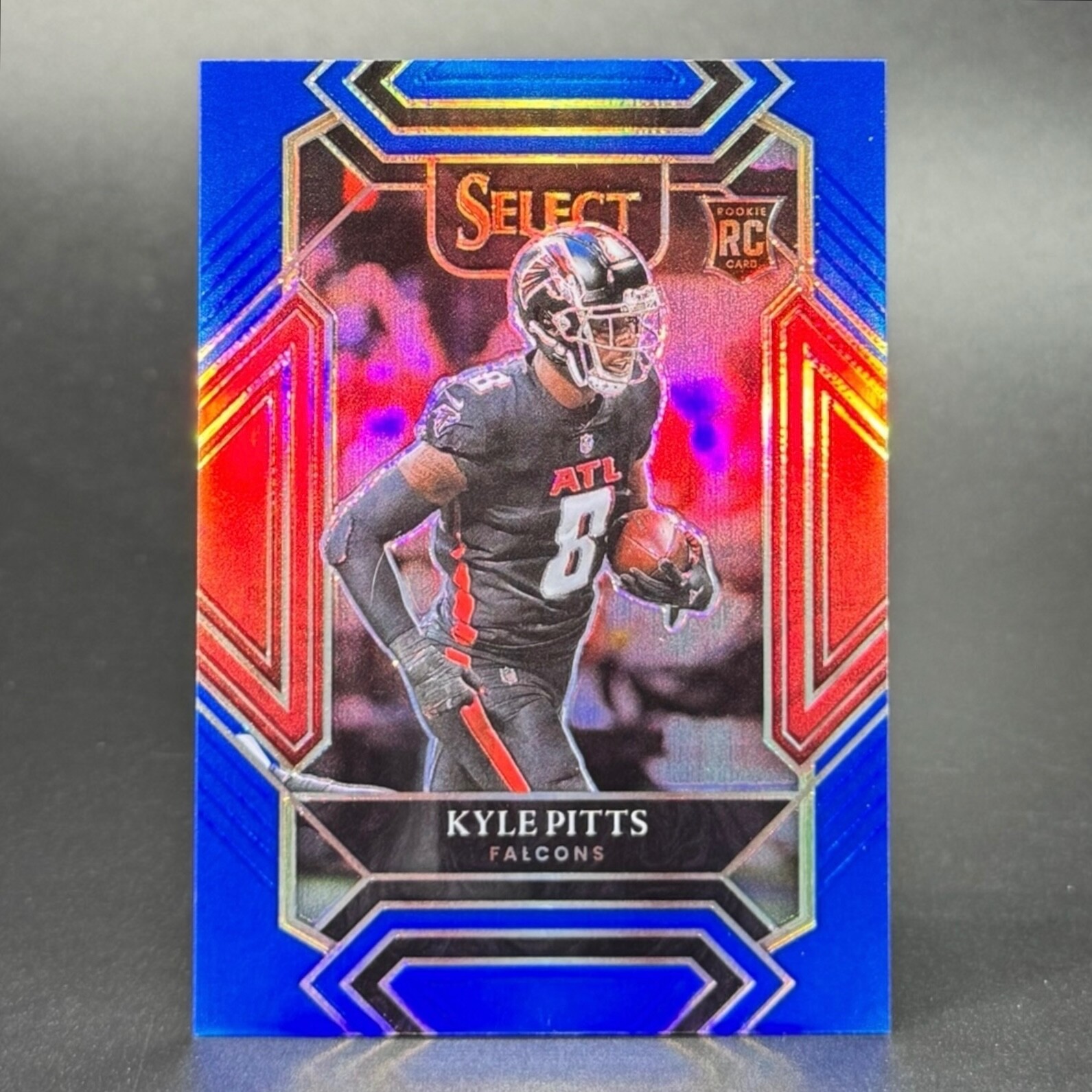 2021 Panini Select Football #246 Kyle Pitts Rookie Blue Prizm /99 RC