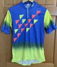 Vintage GARNEAU Elite Size L Made In USA Multicolored Cycling Jersey