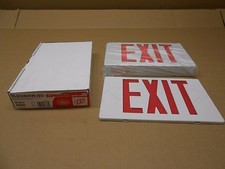 NIB SIMKAR 66-00167 6600167 LED EXIT SIGN, BATTERY BACKUP RED LETTERING (7 AVAL)