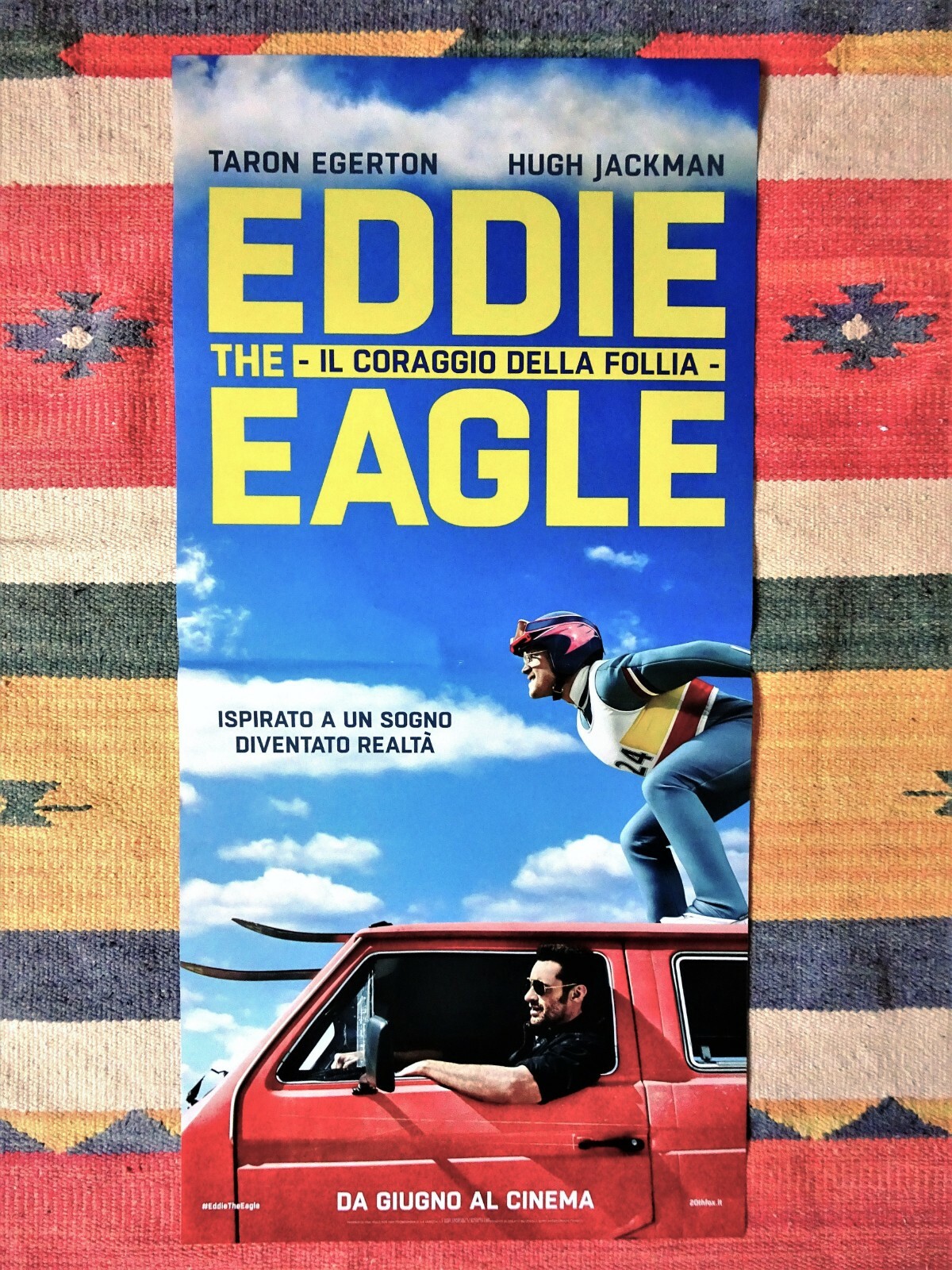 Locandina originale film Eddie the Eagle - Il coraggio della follia (2016) - Regia di Dexter Fletcher