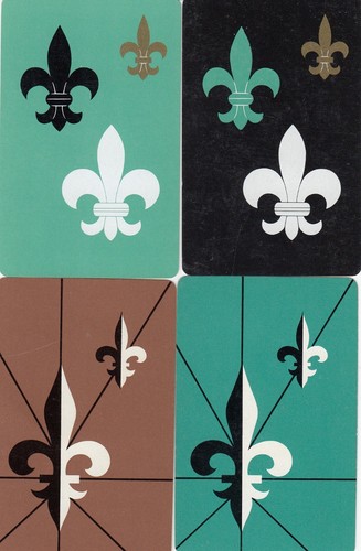 FLEUR DE LIS - 4 - single vintage playing cards