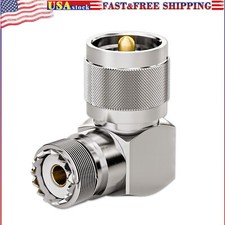 PL-259 UHF Male to Female Right Angle Connector RF Coax Adapter for CB Ham Radio