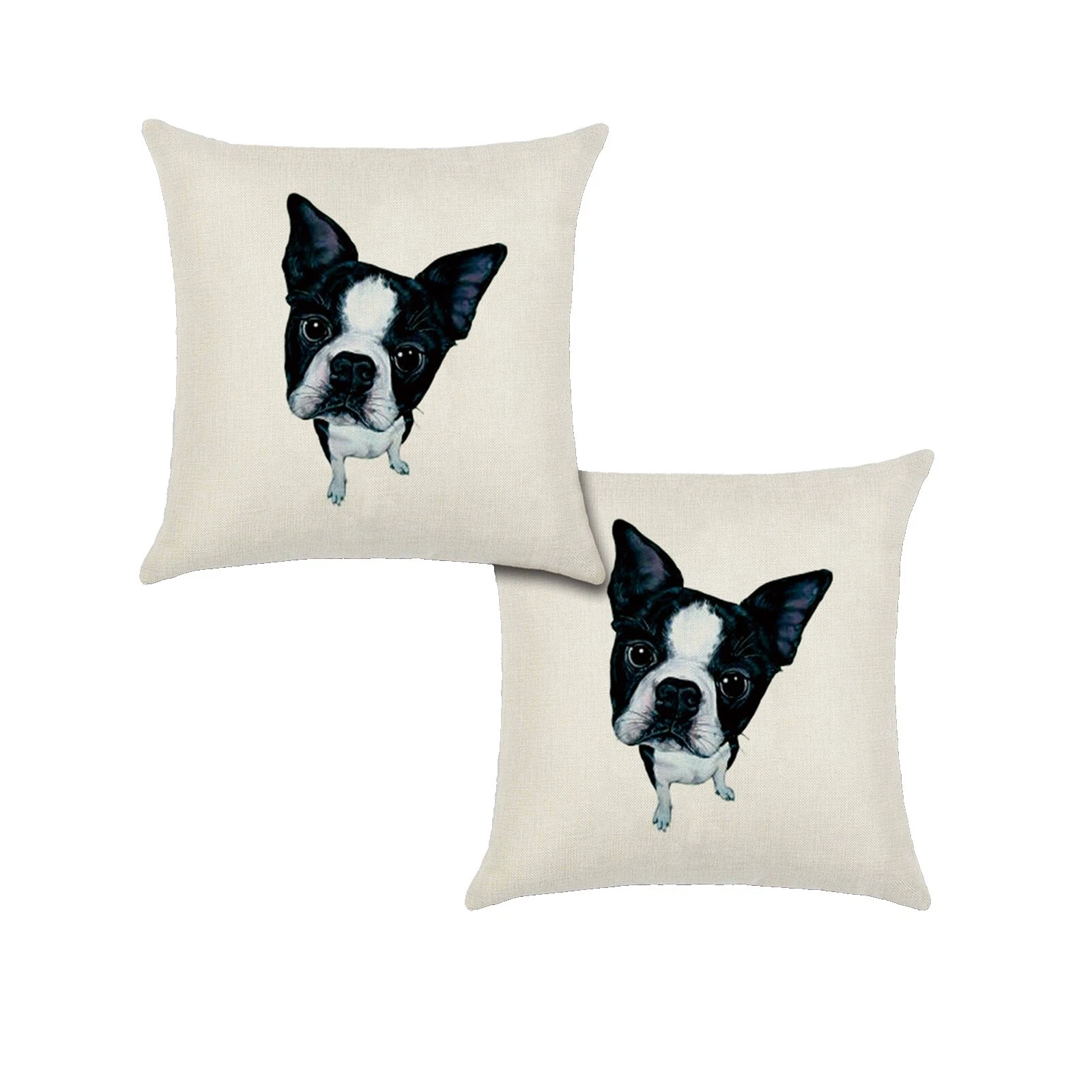 Fundas de Almohada Impresión Animal de lino
