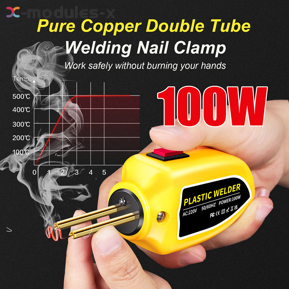 Hot Stapler Plastic Welding Machine Mini 100W Heat Gun Car Soldering Repair Tool-image